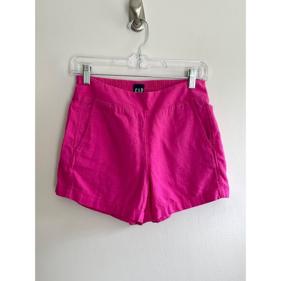 GAP Pants - Gap Linen /Rayon Blend Shorts Womens XS Pink 3" Inseam with Pockets